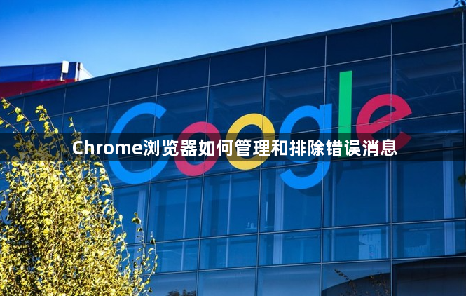 Chrome浏览器如何管理和排除错误消息1