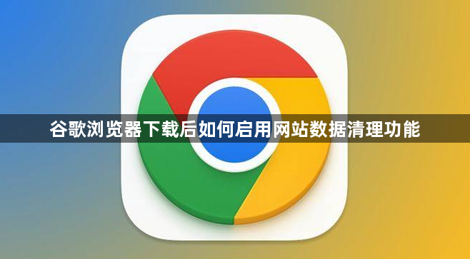 谷歌浏览器下载后如何启用网站数据清理功能1