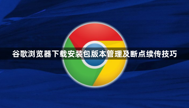谷歌浏览器下载安装包版本管理及断点续传技巧1